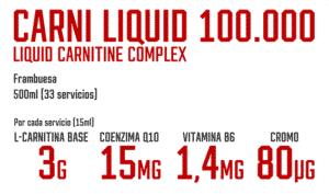 Composición carni liquid 100.000, DMi L-carnitina liquida